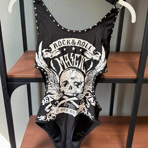 Small SHEIN ROCK & ROLL BODY SUIT - Super stretchy - NWOT - festival attire